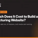 Manufacturing website cost 2026 pricing guide cover by Conversion Monks